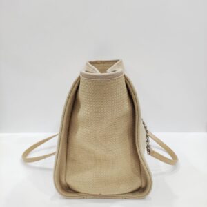 chanel small deauville beige shw microchipped