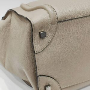 celine micro luggage beige tote bag