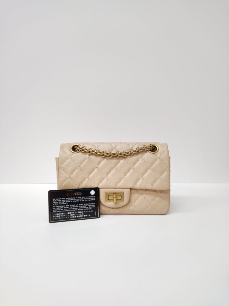 chanel re issue mini beige ghw