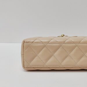 chanel nano kelly beige ghw calfskin microchipped