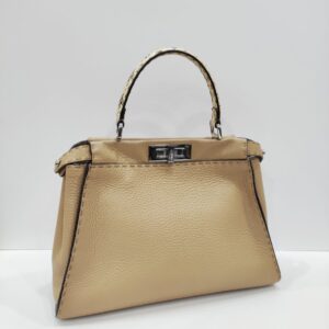 fendi peekaboo beige selleria leather