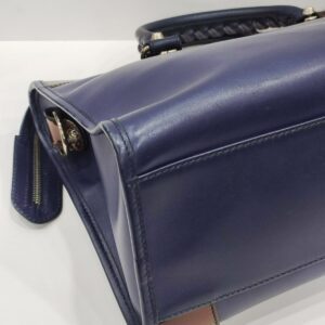 balenciaga city motorcyle dark blue/black glossy leather