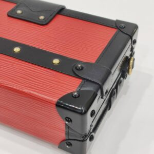 lv petite malle red epi leather ghw