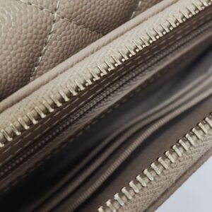 chanel woc dark beige caviar ghw microchipped