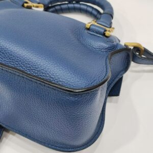 chloe marcie deep blue mini crossbody bag