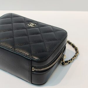 chanel camera bag caviar black ghw microchipped