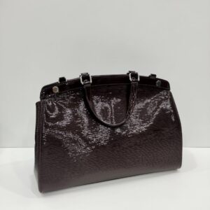 lv brea mm burgundy epi leather two way bag