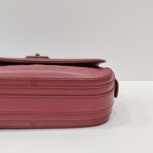 chanel red chevron quilted shoulder bag ghw series 26