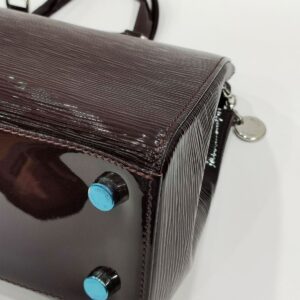 lv brea mm burgundy epi leather two way bag