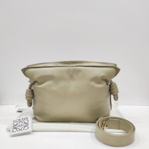 loewe flamenco drawstring puffer olive green