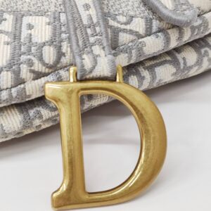 christian dior saddle medium gray ghw