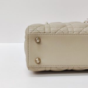lady dior abc small light beige ghw
