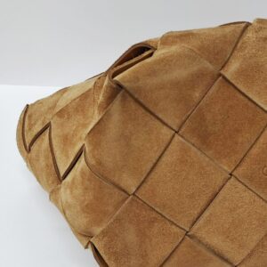 loewe suede woven basket bag tan ghw