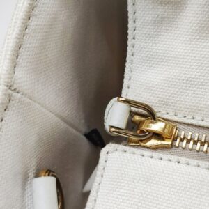 prada medium wicker and linen blend tote bag