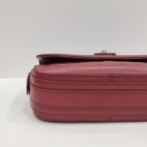 chanel red chevron quilted shoulder bag ghw series 26