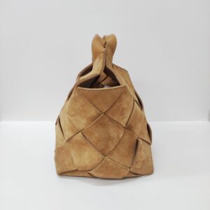 loewe suede woven basket bag tan ghw
