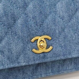 chanel woc cc pearl crush denim ghw microchipped