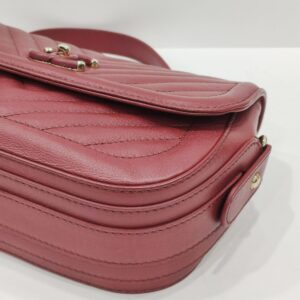 chanel red chevron quilted shoulder bag ghw series 26