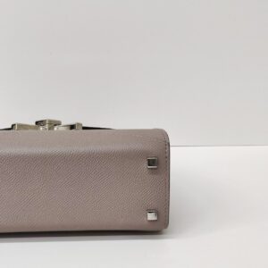 moynat mini gabrielle gray grained calfskin shw