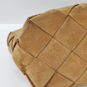 loewe suede woven basket bag tan ghw
