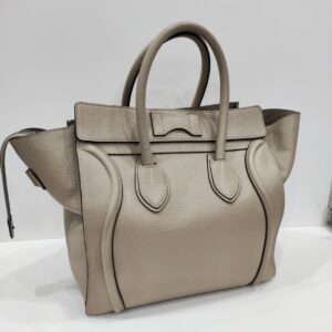 celine micro luggage beige tote bag