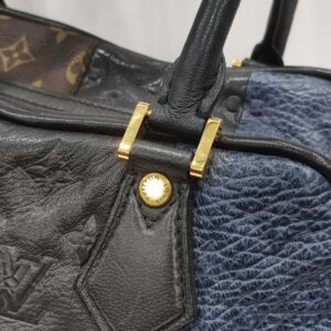 lv vavin monogram brown/black/blue handbag