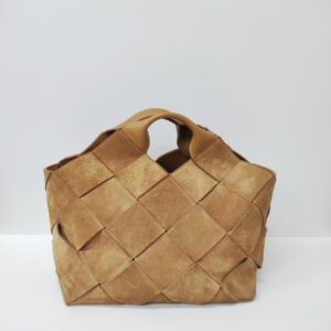 loewe suede woven basket bag tan ghw