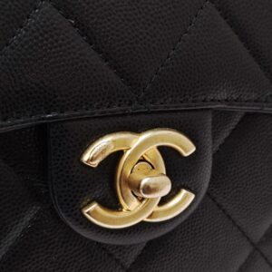 kept unused chanel caviar quilted moon bag black ghw microchipped