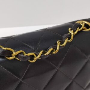 chanel vintage diana black ghw series 2