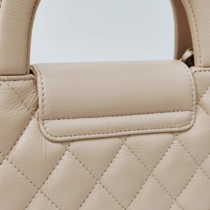 chanel nano kelly beige ghw calfskin microchipped