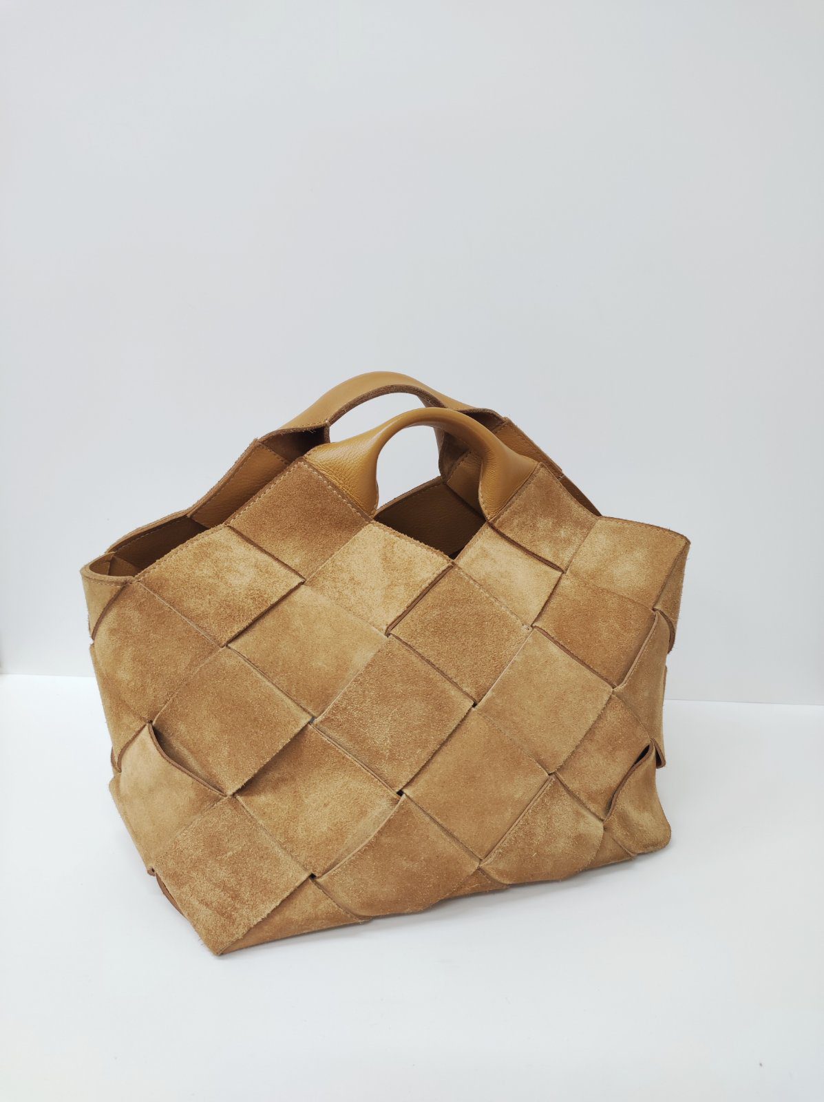 loewe suede woven basket bag tan ghw loewe suede woven basket bag tan ghw
