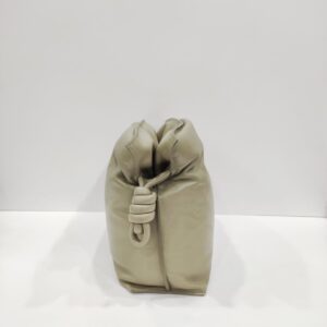 loewe flamenco drawstring puffer olive green