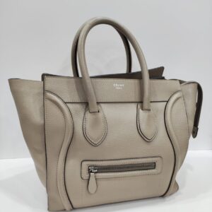 celine micro luggage beige tote bag