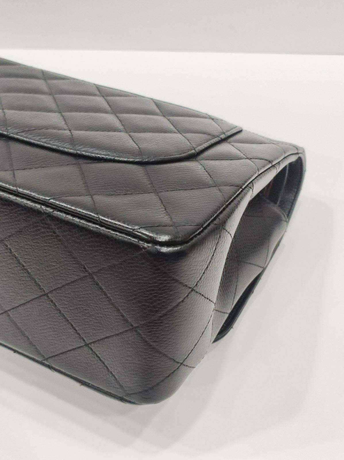 chanel double flap jumbo caviar leather black ghw series 18 chanel double flap jumbo caviar leather black ghw series 18