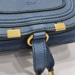 chloe marcie deep blue mini crossbody bag