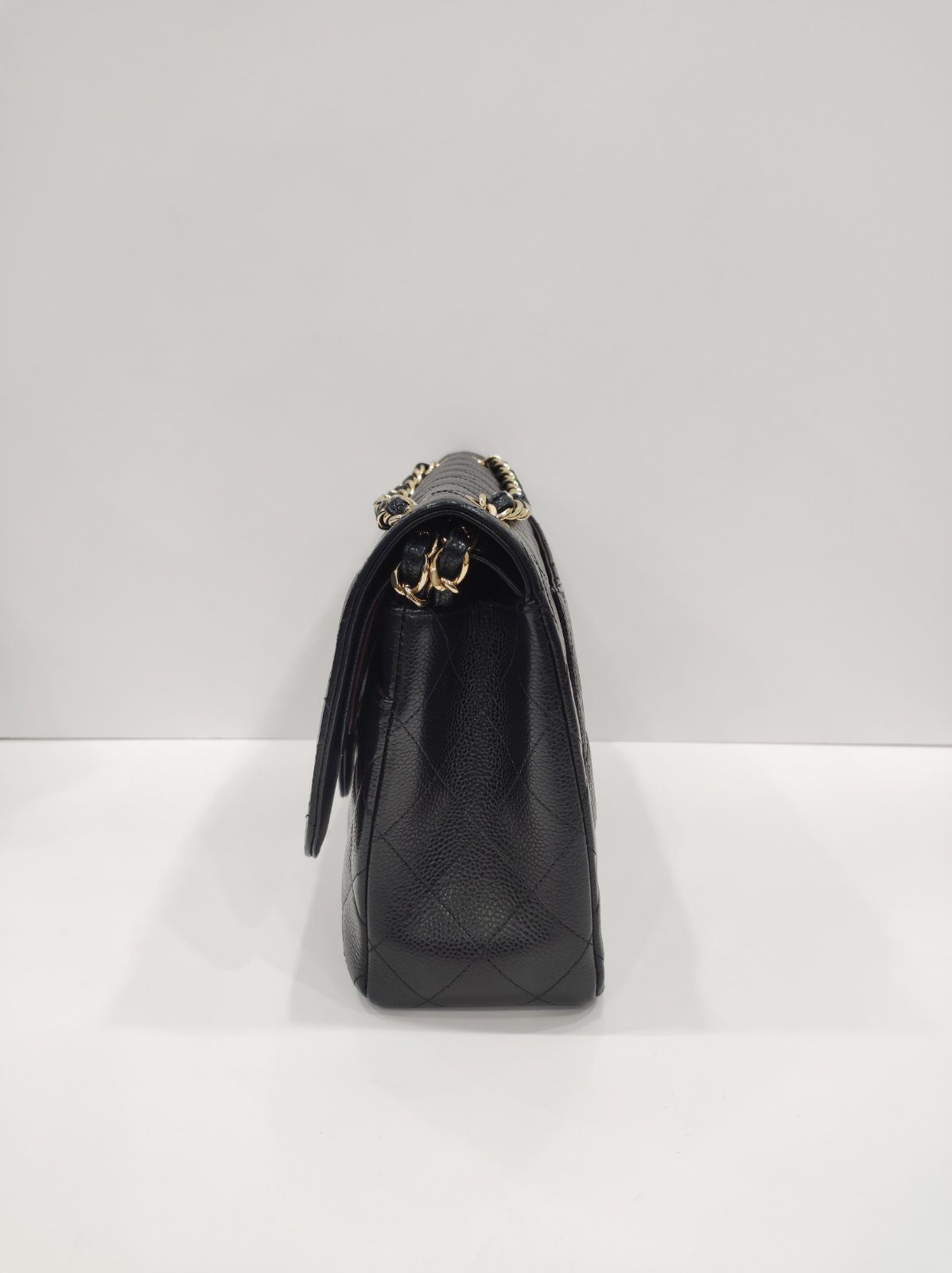 chanel double flap jumbo caviar leather black ghw series 18 chanel double flap jumbo caviar leather black ghw series 18