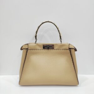 fendi peekaboo beige selleria leather