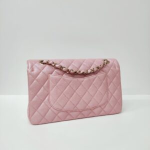 chanel double flap medium iridescent pink caviar ghw series 27