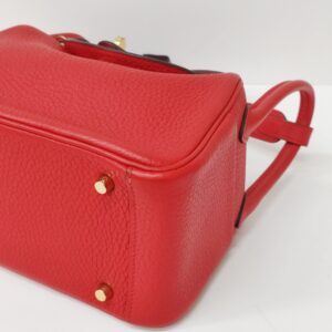 kept unused hermes mini lindy red stamp d