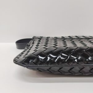 bottega veneta patent flap hobo bag