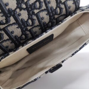 kept unused christian dior mini saddle oblique blue ghw