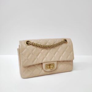 chanel re issue mini beige ghw