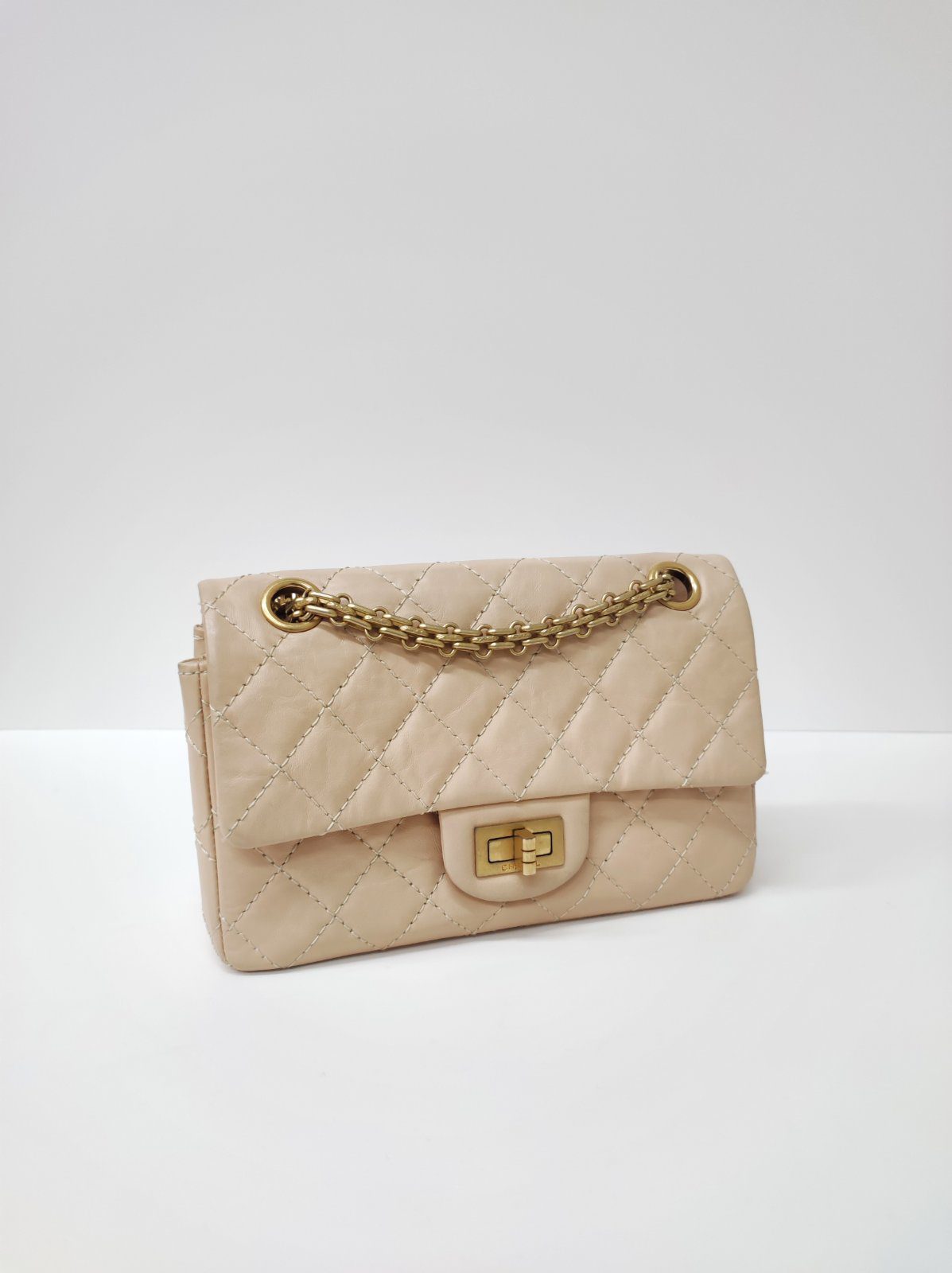 chanel re issue mini beige ghw chanel re issue mini beige ghw