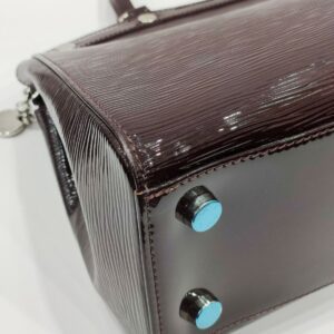 lv brea mm burgundy epi leather two way bag