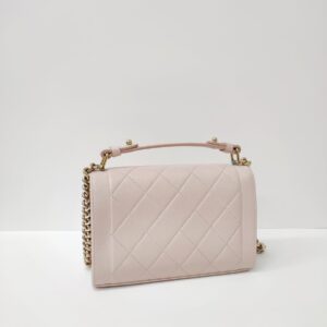 chanel soft caviar leather small click flap pink ghw series 23