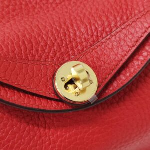 kept unused hermes mini lindy red stamp d