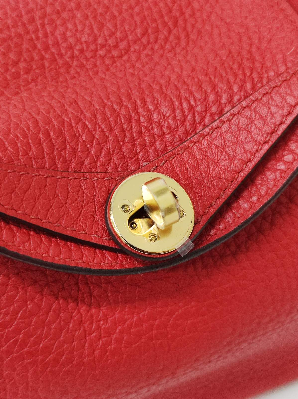 kept unused hermes mini lindy red stamp d kept unused hermes mini lindy red stamp d