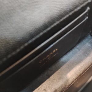 chanel kelly woc top handle microchipped black caviar ghw