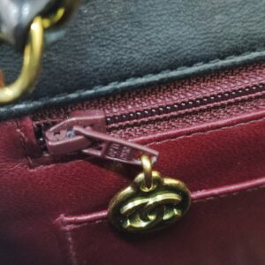 chanel vintage diana black ghw series 2