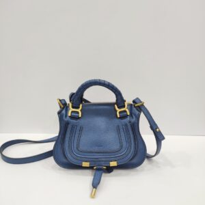 chloe marcie deep blue mini crossbody bag